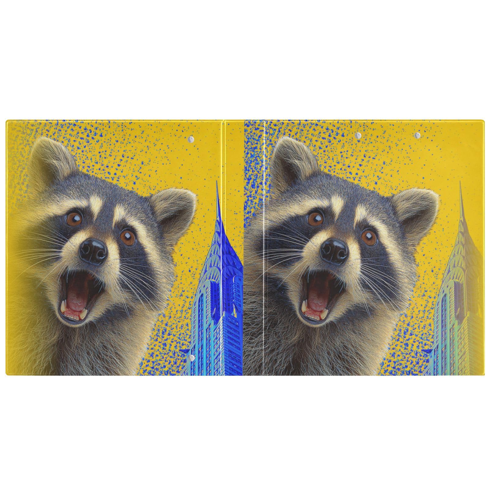 Raccoglitori da 1 e 1/2 pollice Raccoon Cute Selfie