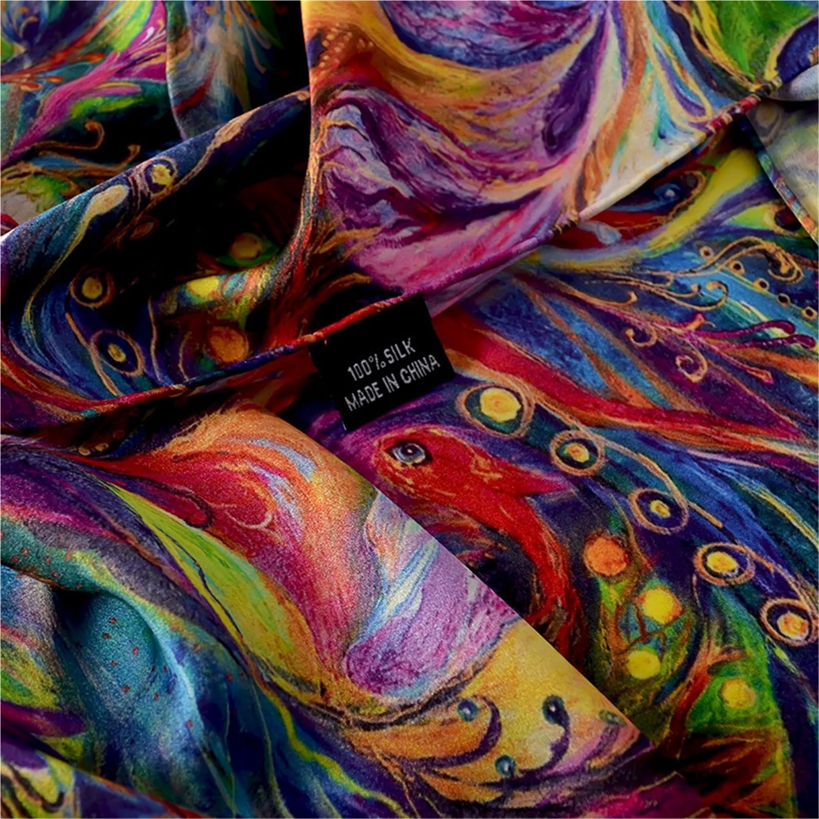 Pañuelo de seda pequeño 1PC Luxury Pure Silk Scarf Shawl Women Long Scarves Ladies Neck Foulard