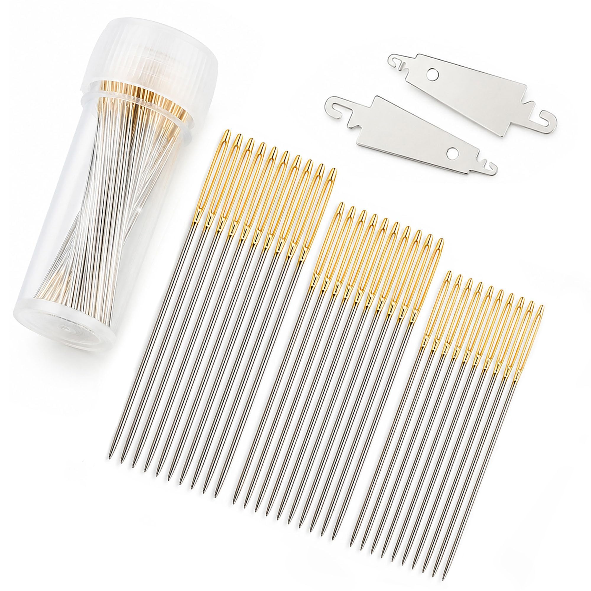 32 Pcs Cross Stitch Needles with Threaders – Tapestry Embroidery Needles