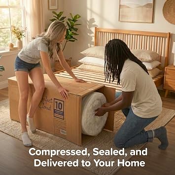 Perfect Cloud UltraPlush 10 inch Gel Memory Foam Mattress in a Box (Full) | Cooling gel memory foam mattress with pressure relief and motion isolation. Ships bed-in-a-box. Made in the USA.