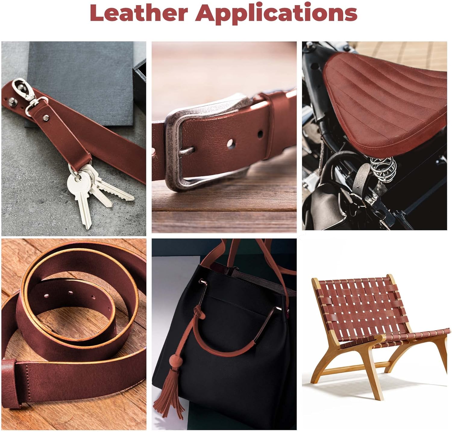 ELW 5-6 oz (2-2.4mm) Latigo Leather Belt Grade Straps | Size: 1"x72" (2.5x183cm) | Russet | Full Grain Cowhide, Heavy Duty Holsters, Sheathes, Harness, Saddle, Guitar Straps, Crafts