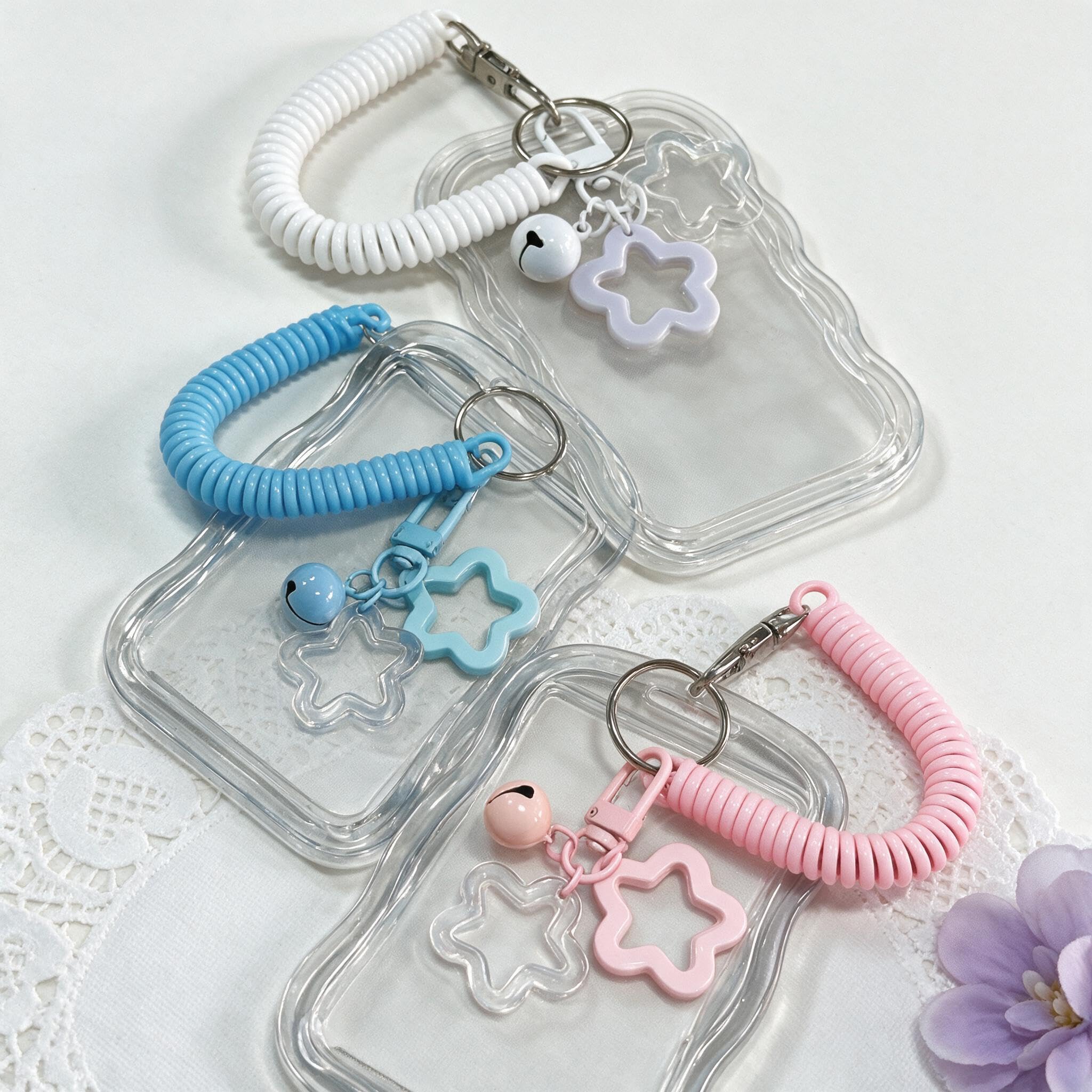3 Piece Photocard Holder Keychain, Acrylic Kpop Photocard Holder