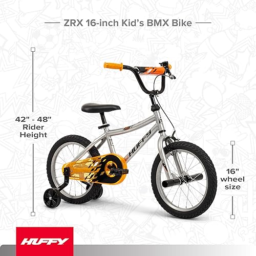 Miniatura 6 de Huffy Kids 1216 Inch Bikes, Ideal for Ages 3+. Beginner Level Riding, Multiple Color Options Available, Playful and Fun Details, Removable Training