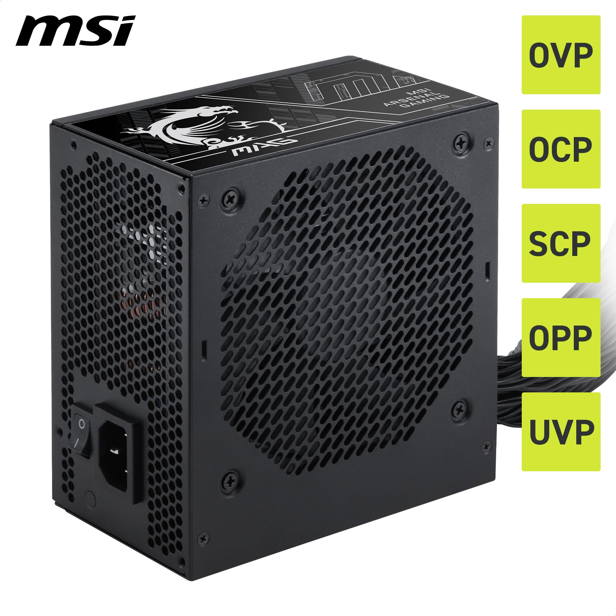 MSI MAG A750BN PCIE5 III, fonte de alimentação não modular 750W