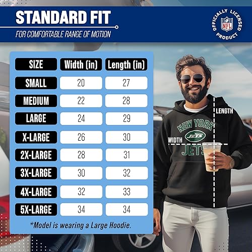 Miniatura 6 de Team Fan Apparel - Sudadera con capucha para adultos de NFL Gameday, mezcla de algodón y vellón de poliéster, abrígate y representa a tu