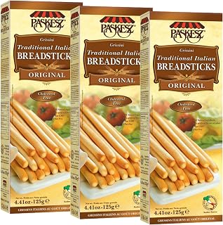 Tribello Grissini Original Italian Breadsticks - All Natural, Non-GMO, Kosher, 4.4oz 3-Pack Crispy Snacks