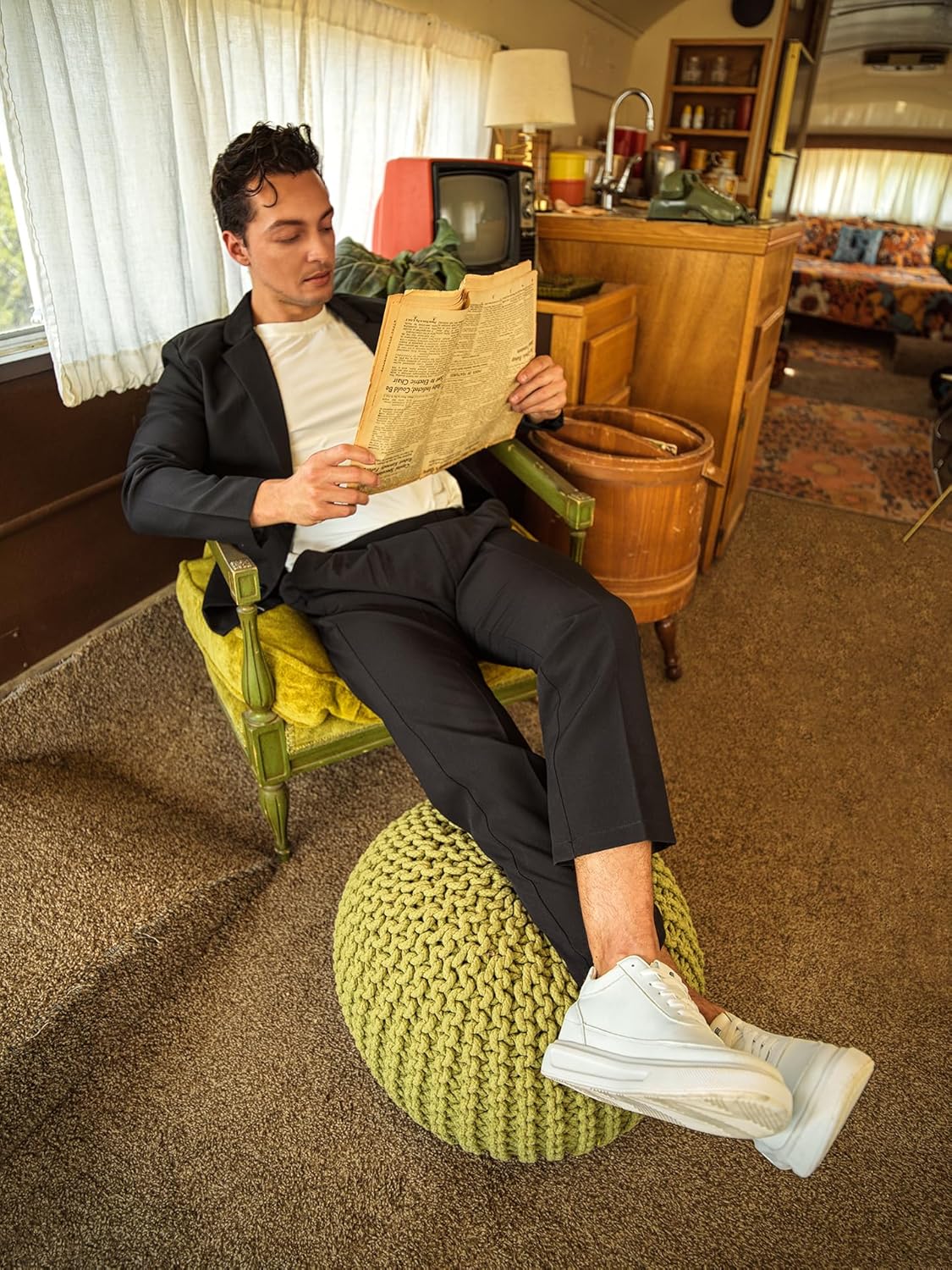 CALTO Men's Invisible Height Increasing Elevator Shoes - Pure White Light-Weight Lace-up Leather Sporty Sneakers - 2.8 Inches Taller - X1647 - Size 9 D(M) US