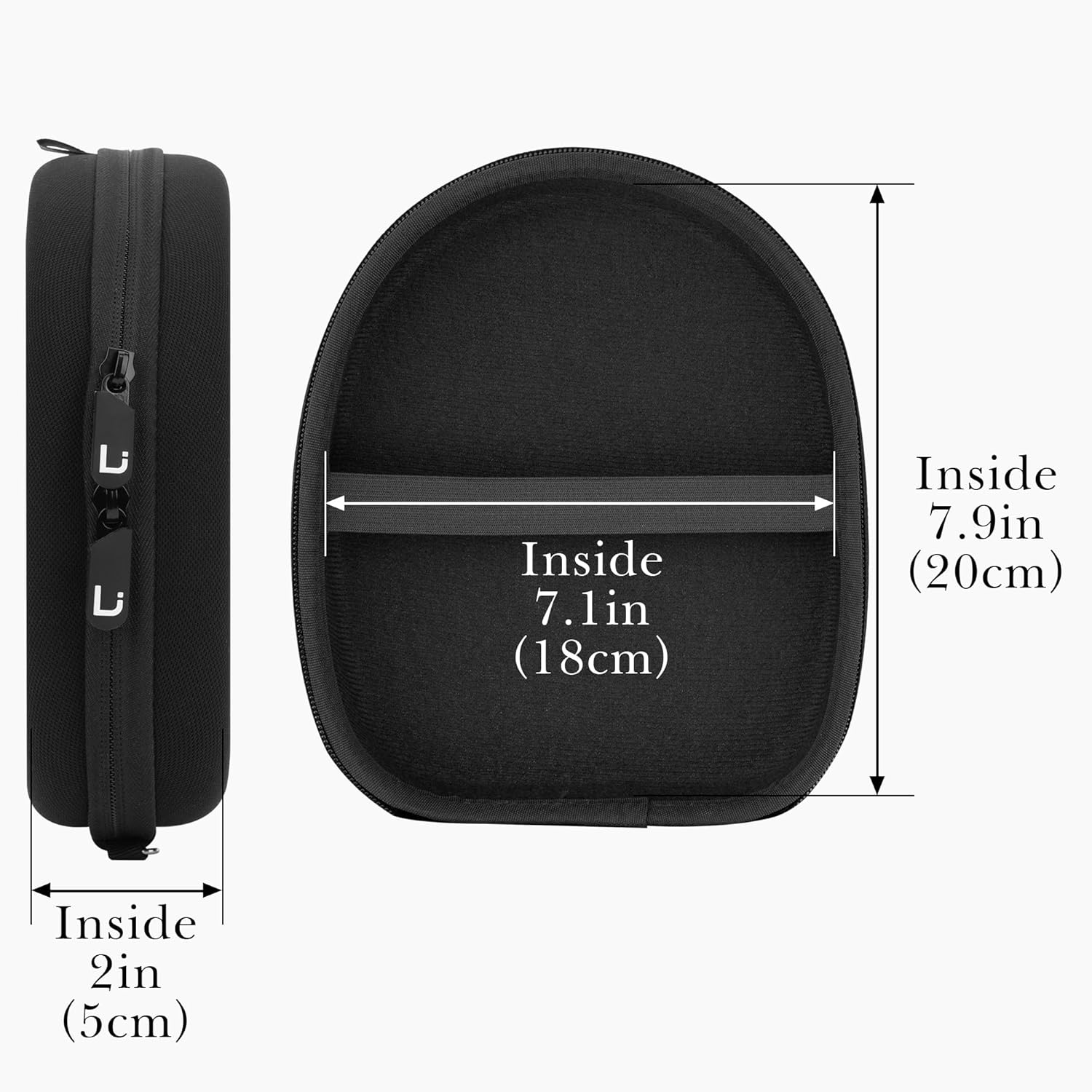 Linkidea Headphones Carrying Case Compatible with JBL Live 460NC, Tune 500, Tune 510BT, Tune 520BT, Replacement Protective Hard Shell Travel Bag (Black) - Image 4