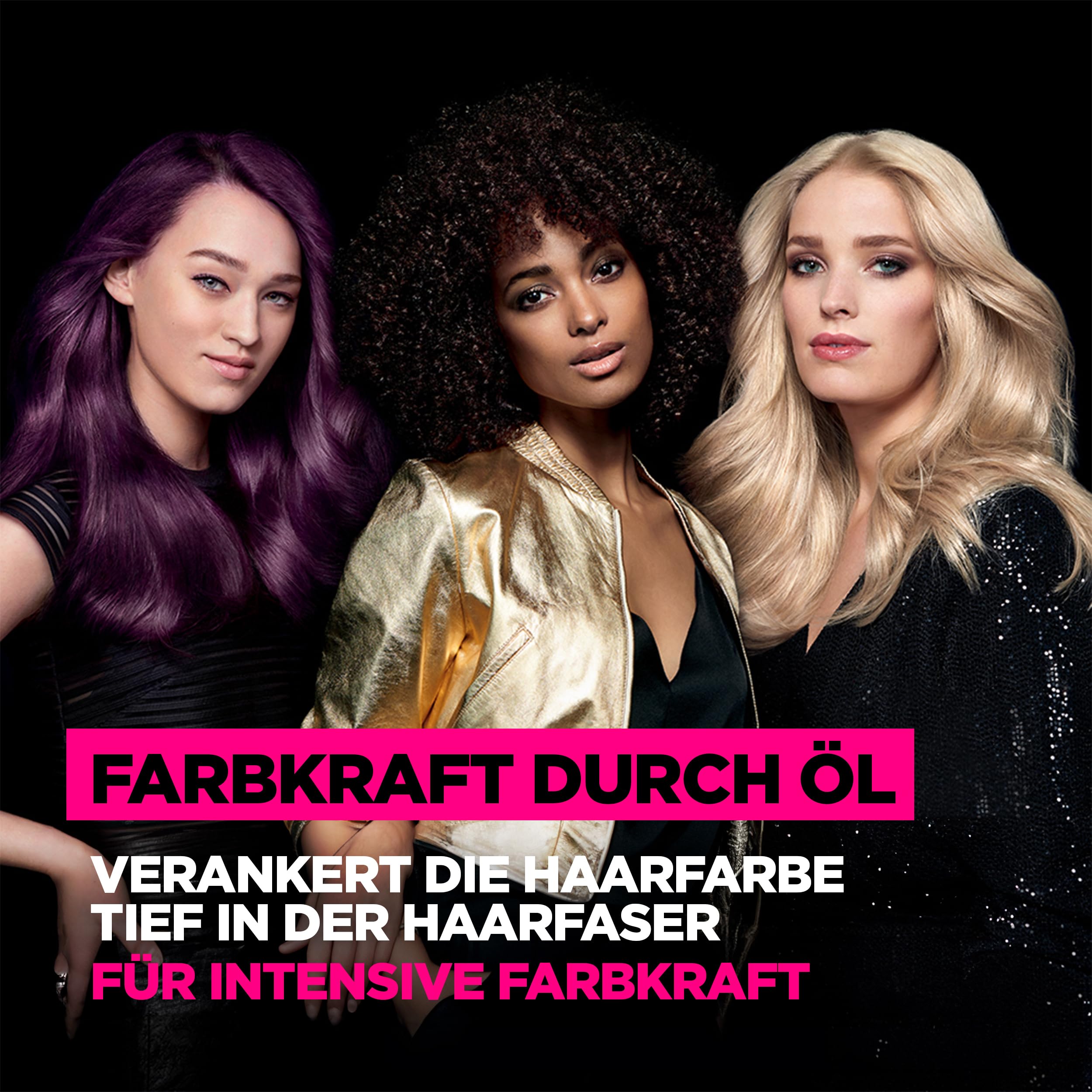 Garnier Olia Dauerhafte Haarfarbe 1.0 Schwarz, ohne Ammoniak, permanente Coloration, bis zu 100% Grauabdeckung, langanhaltende Farbe bis zu 8 Wochen, intensiver Glanz, 3 x 1 Stück