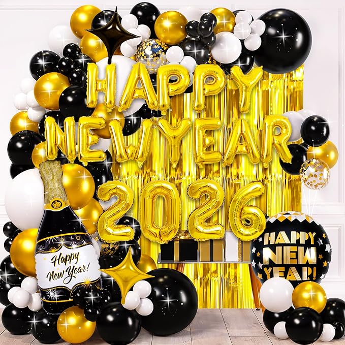 Amazon.com: 2026 New Years Eve Party Supplies Set, New Year Decorations ...