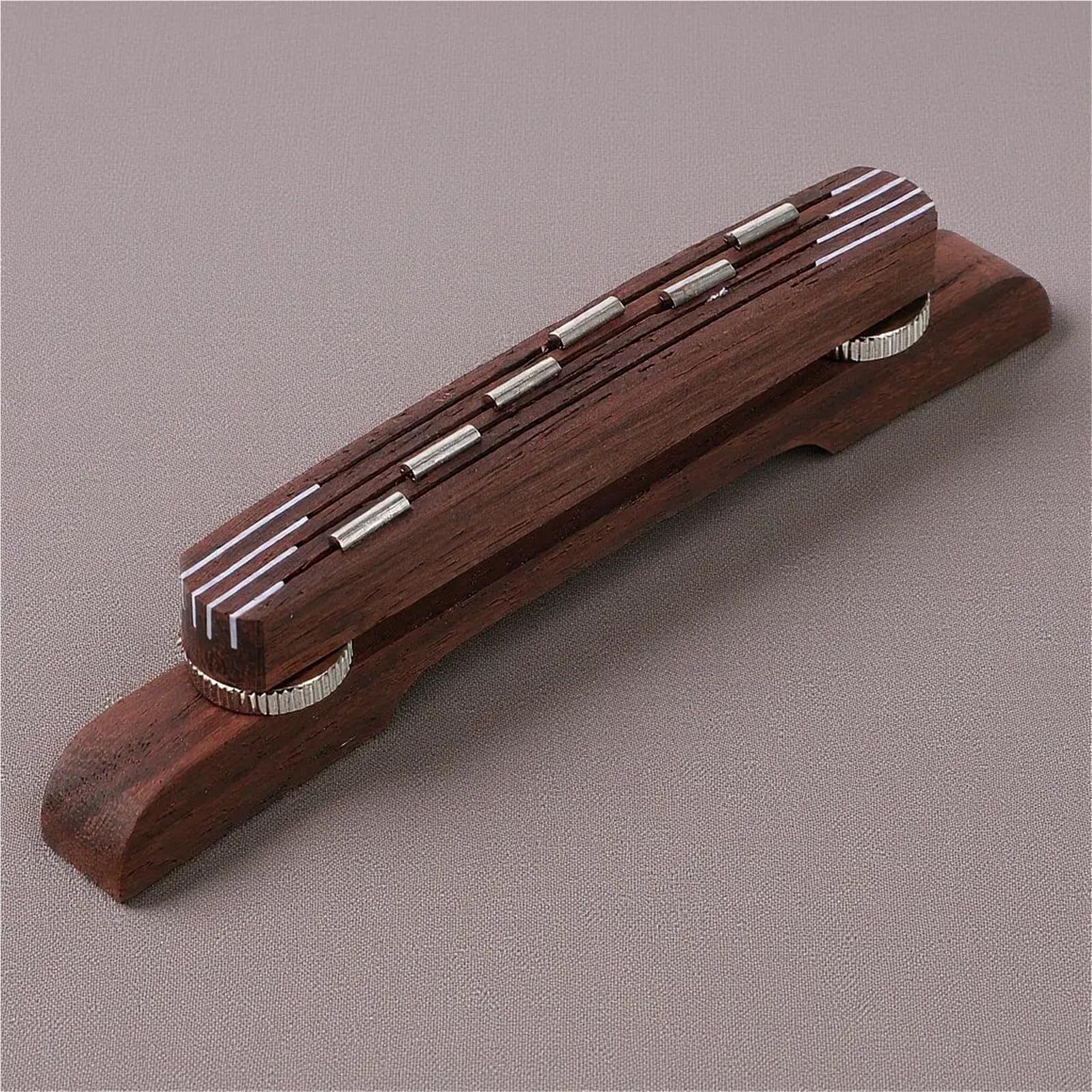 Puente de guitarra de Jazz, perillas dobles flotantes de ébano de altura ajustable for reemplazo de puente de guitarra acústica de 6 y 12 cuerdas