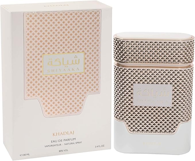 Khadlaj Shiyaaka White Eau de Parfum Spray for Women, 3.4 Ounce