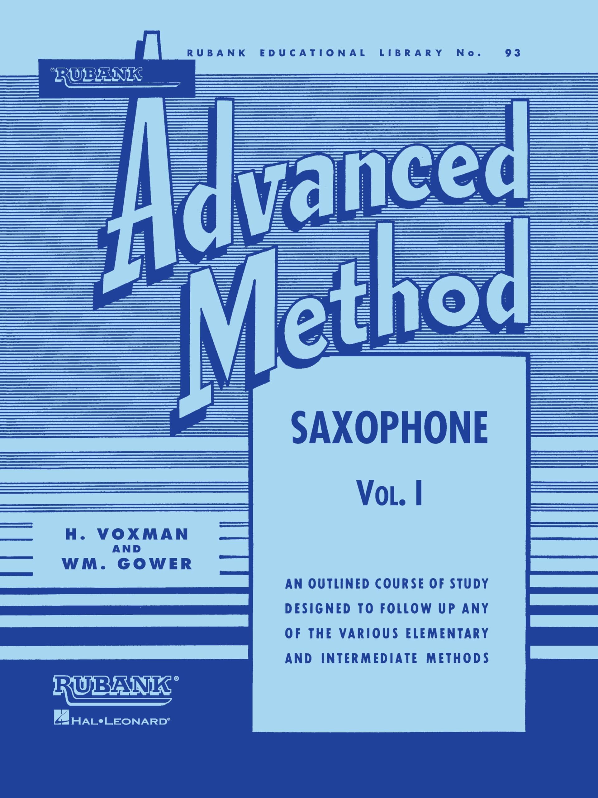 RUBANK ADVANCED METHOD - SAXOPHONE VOL. 1 (RUBANK EDUCATIONAL LIBRARY 93) - SAXOPHONE MUSIC BOOK F