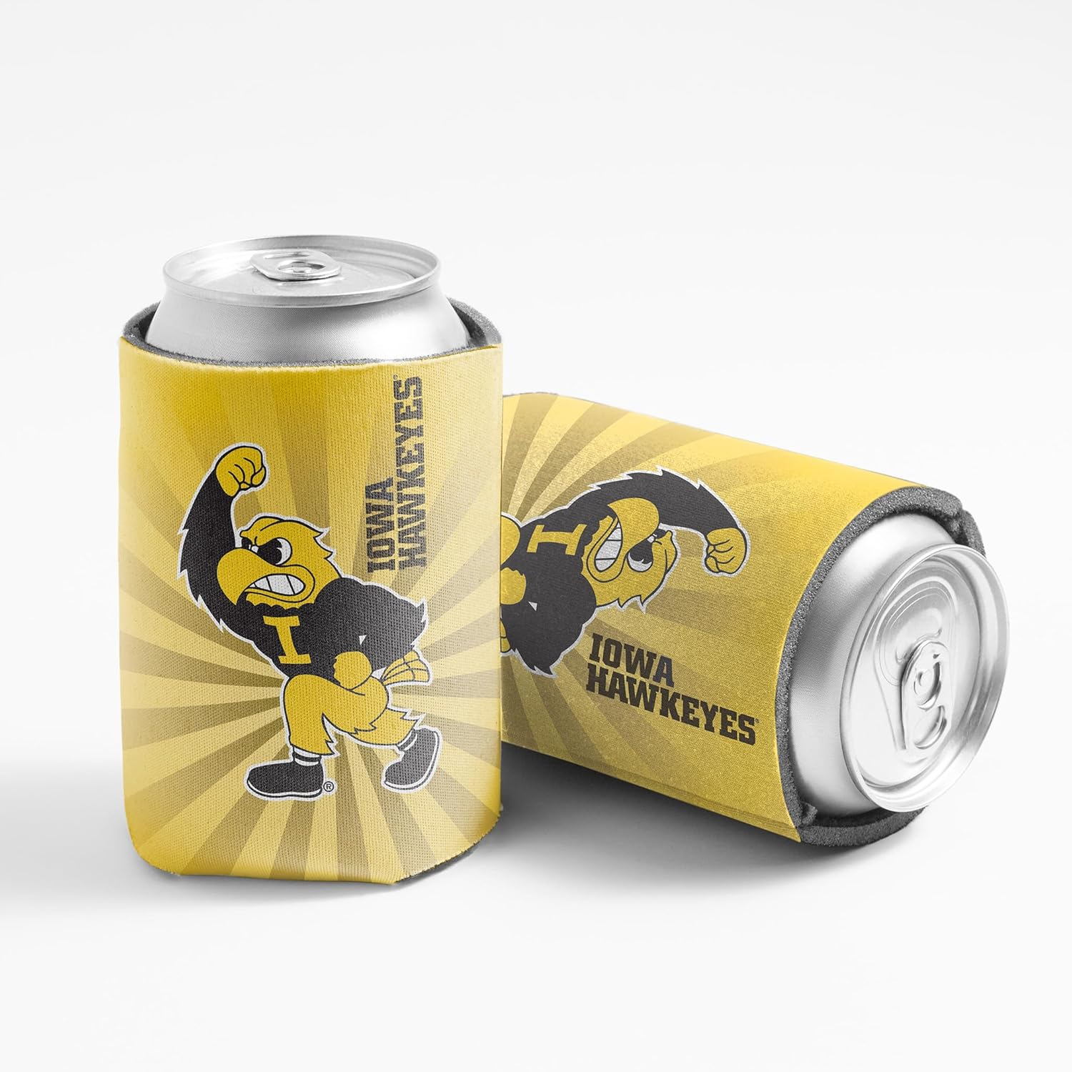 University of Iowa Can Coolers – 6-Pack Officially Licensed Hawkeyes Drink Sleeves – Fits 12oz Cans & Bottles – Foam Insulated for Tailgating, BBQs & Game Day – VictoryStore