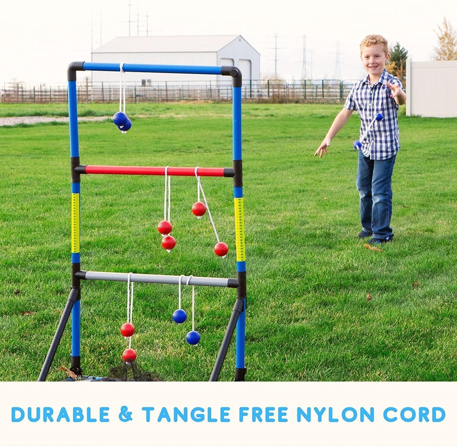 Ladder Ball Replacement Balls Ladder Balls Made from Real Golf Balls Suit Indoor & Outdoor Game-6 Pack（Three Blue and Three Red ）