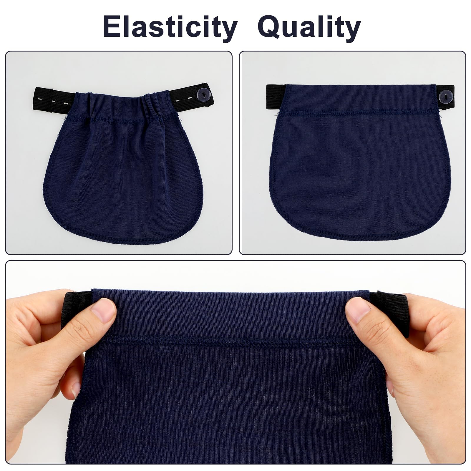 Rallonge Pantalon Maternité Extensions Ceinture Grossesse UEIOAVL - 2 Rallonges Réglables + 2 Boutons - Coton Élastique Ceinture élastique Femme