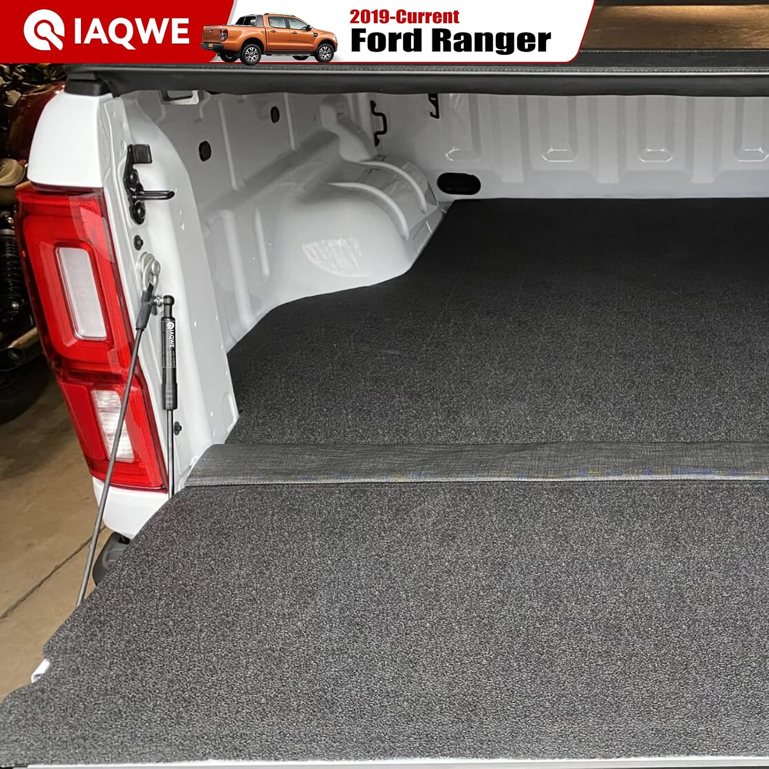 IAQWE Truck Tailgate Assist Shock 43206 Fit for 2019 2020 2021 2022 2023 Ford Ranger, Black