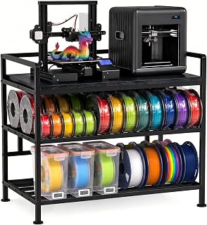 3D Printer Stand with Filament Storage Vibration Elimination Black
