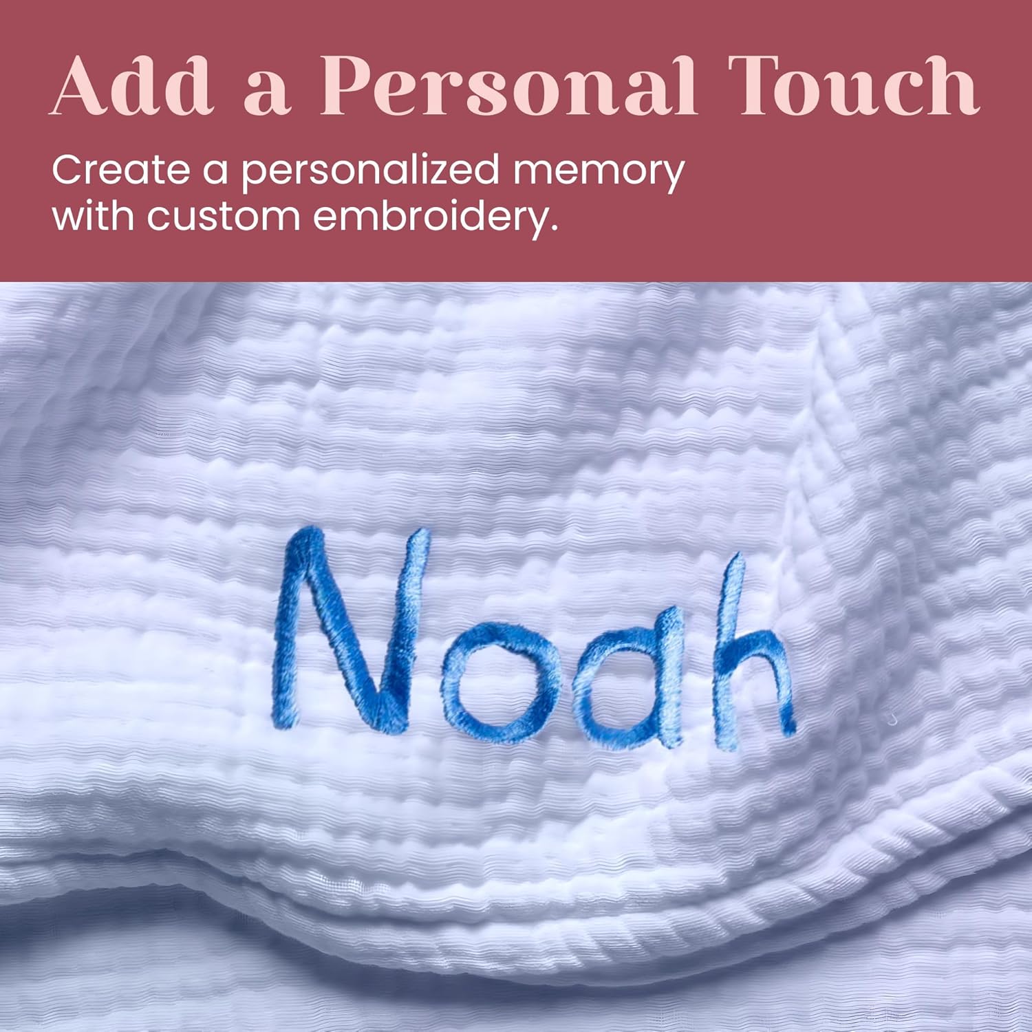 berry bebe Personalized Baby Blanket Lovey, Custom Embroidered Name Security Blanket, Cute Teddy Bear Lovie Personalized Baby Gifts for Newborn Girl, Monogrammed (Blue Lovey)