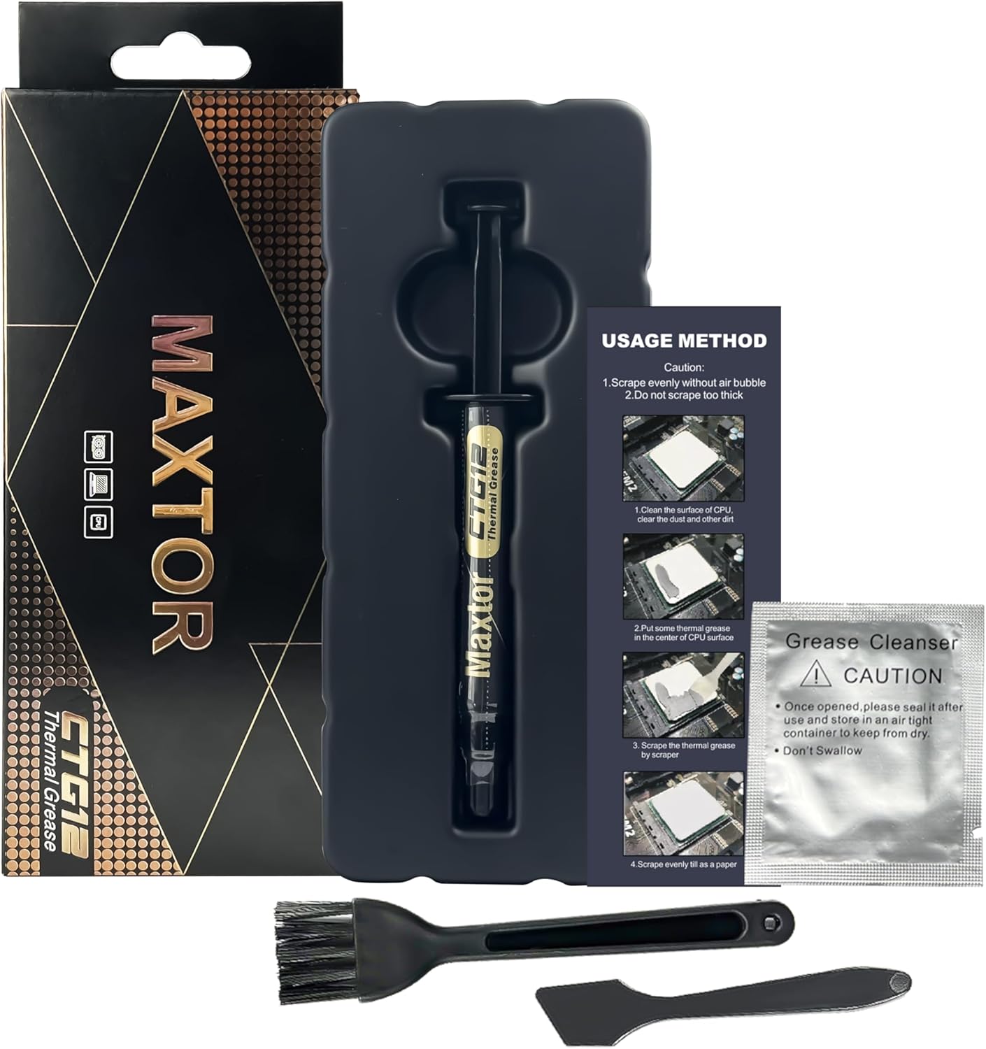 Maxtor CTG12 High Performance Heat Sink Compound Thermal Paste for Cooling All Processors, CPU,GPU,PC,PS4,PS5,Xbox,Ovens,Non-Conductive,4g (45, g)