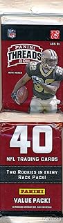 2011 Panini Threads NFL Football HUGE Factory Sealed JUMBO RACK Pack with 40 Cards! Look For Rookies & Autographs of Cam Newton, Andy Dalton, Colin Kapernick &a ll the Top 2011 NFL Draft Picks !