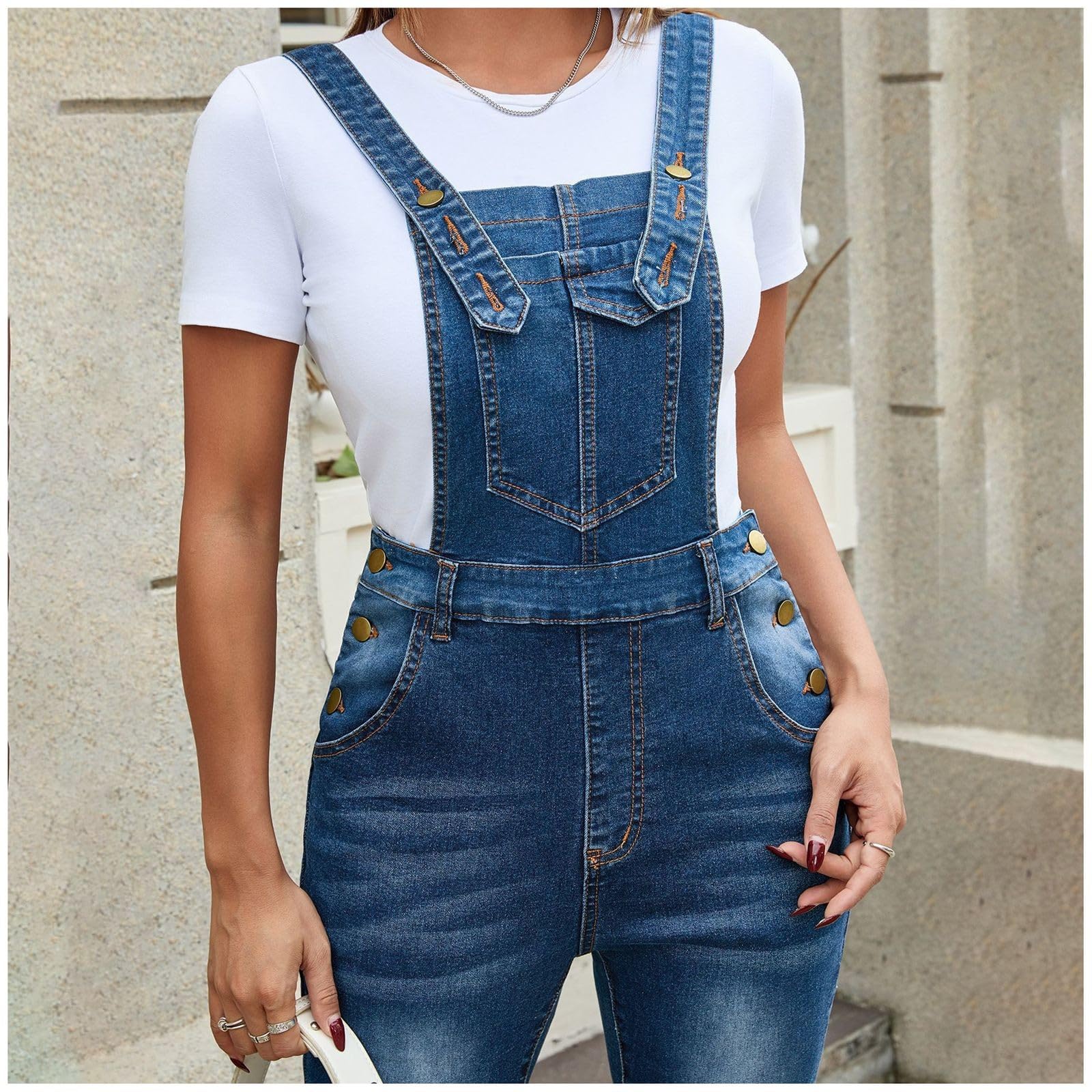 Peto Vaquero Mono Mujer Overol Elegante Macacao Largos Casual De Trabajo Tezano Formal Hippie Fiesta Baggy Tallas Grandes para Deportivo Ancho