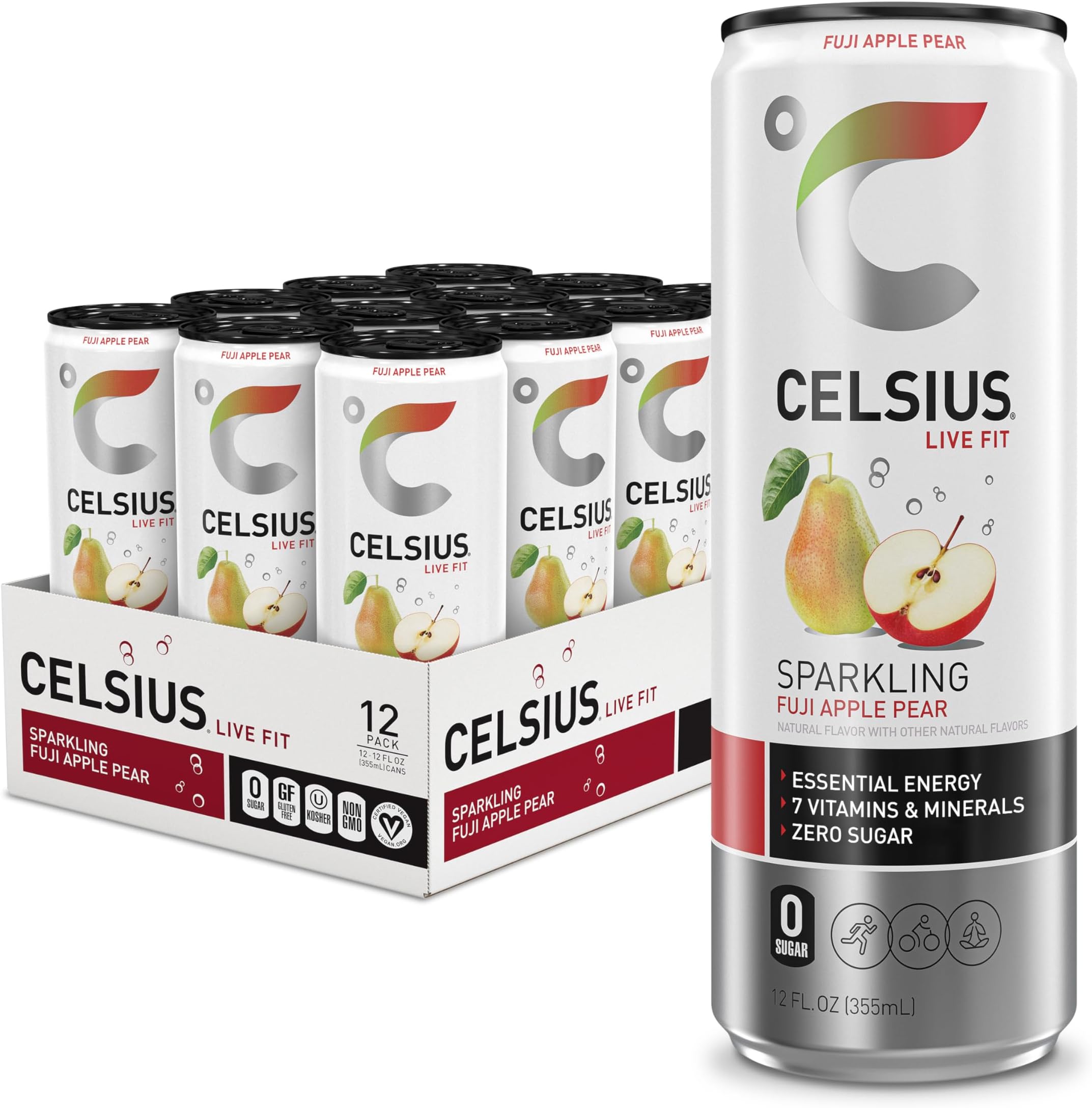 12-Pack Zero Sugar Sparkling Fitness Drink Juice FGSS1206