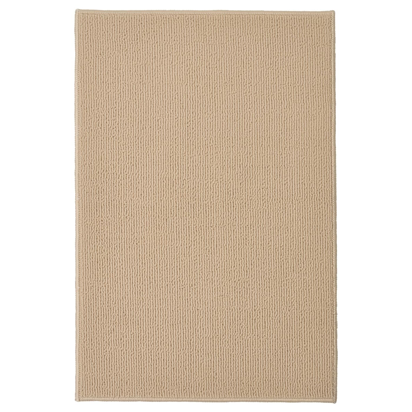 Ikea FINTSEN Bathroom Mat, Light Beige, 40x60 cm, Microfibre with Anti-Slip Base