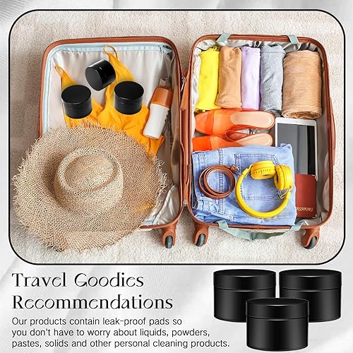 Vista 60 de 6 Pack 6oz Plastic Jars Containers with Lids Wide-mouth Refillable Leakproof Reusable Round Empty Jars for Travel Cosmetic Dry Food Spice Candy Clear