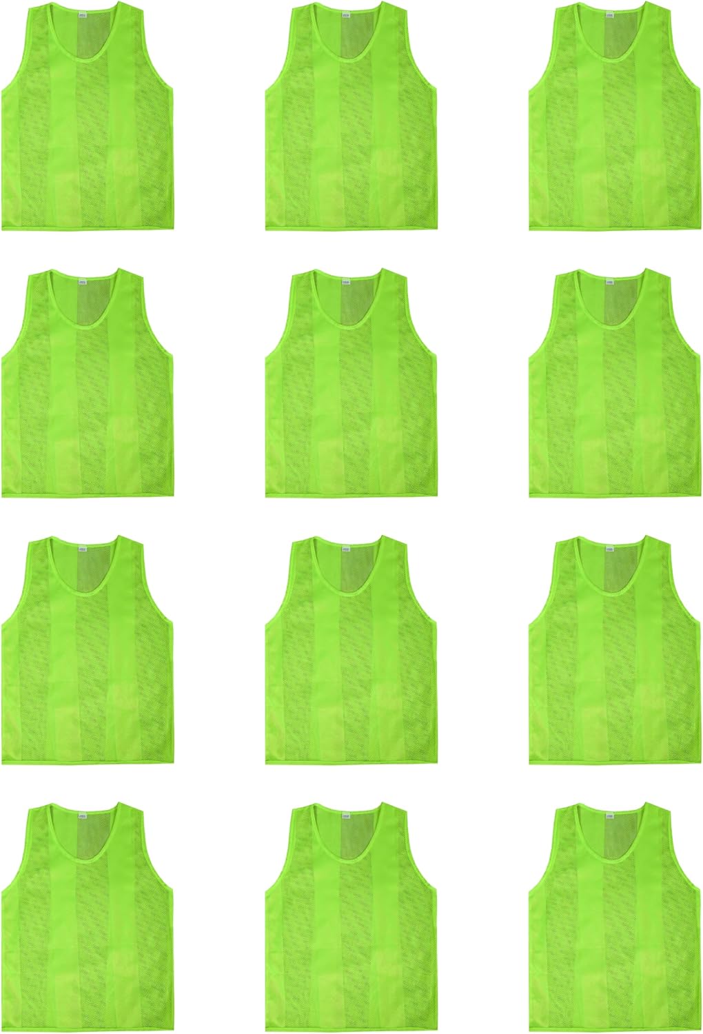 Practice Pinnies (Set of 12) –Youth & Adult Scrimmage Vests for Team Sports, Lightweight Training Jerseys for Sports
