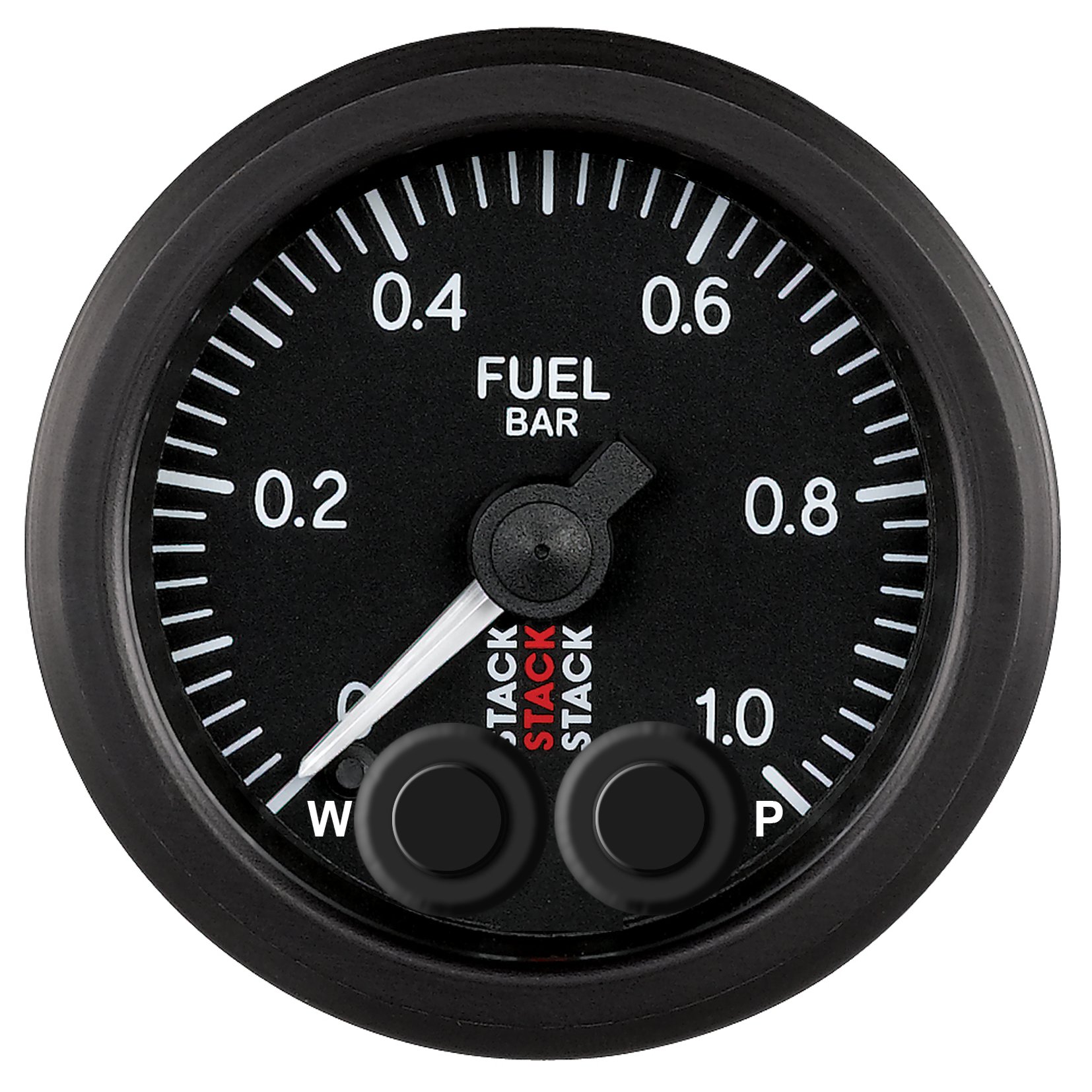 STACK ST3503 Pro-Control Black 52mm M10 Male 0-1 Bar Fuel Pressure Gauge