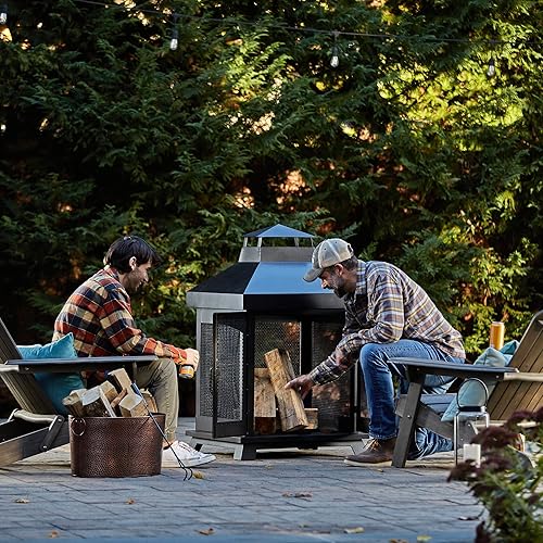 Miniatura 9 de Endless Summer Chimenea al aire libre de acero de leña de 45 "