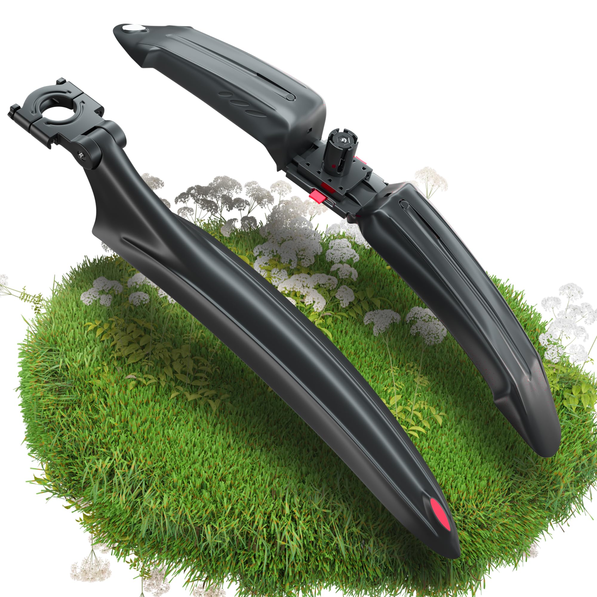 NICEDACK Fahrrad Schutzblech Set, MTB Schutzblech für Vorne Hinten, Erweitern Verdicken Schutzbleche Mountainbike, Fahrrad Spritzschutz, Steckschutzblech, Radschutzbleche für 24-29 Zoll Fahrrad