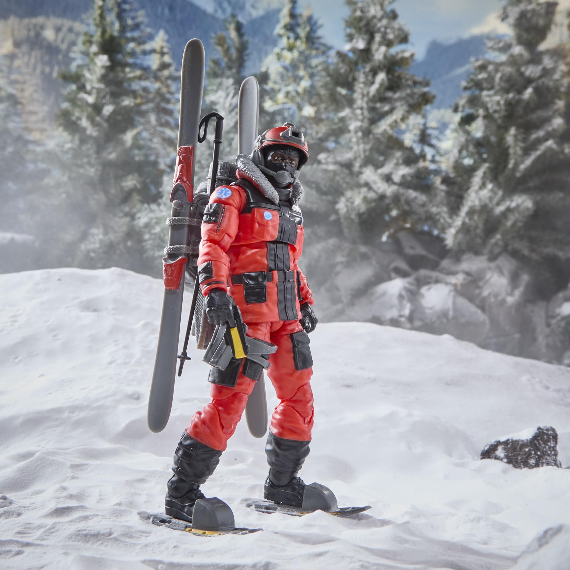 G.I. JOE Classified Series Legacy Collection : Soldat d'action - Intervention en Cas d'avalanche, Figurine de Collection de 15 cm, 14 Accessoires de Ski