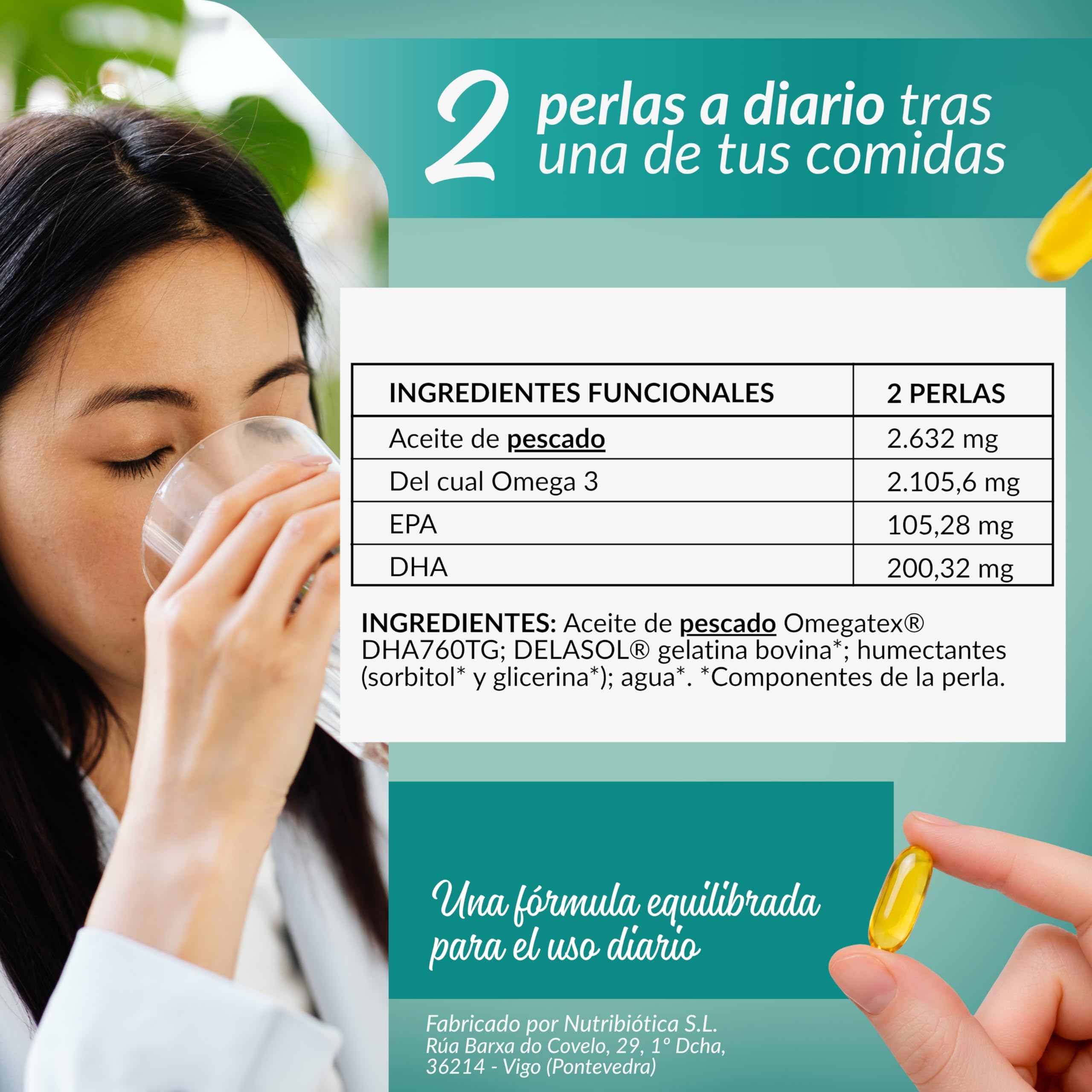 Kiroot Omega 3 DHA Alta Concentración | 60 Perlas - 1 Mes | Apoyo a Corazón, Cerebro y Visión | Triglicéridos Normales | IFOS | Sin Gluten Sin Lactosa