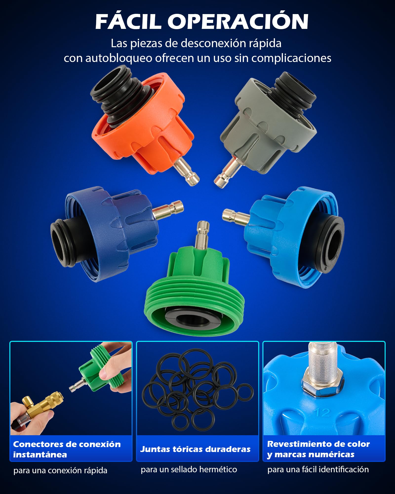 Orion Motor Tech 31 Piezas Kit de Prueba de Presión del Refrigerante, Radiador Probador de Presión con 23 Adaptadores, Coolant Pressure Tester Kit con Bomba de Vacío, Purga y Herramienta de Recarga