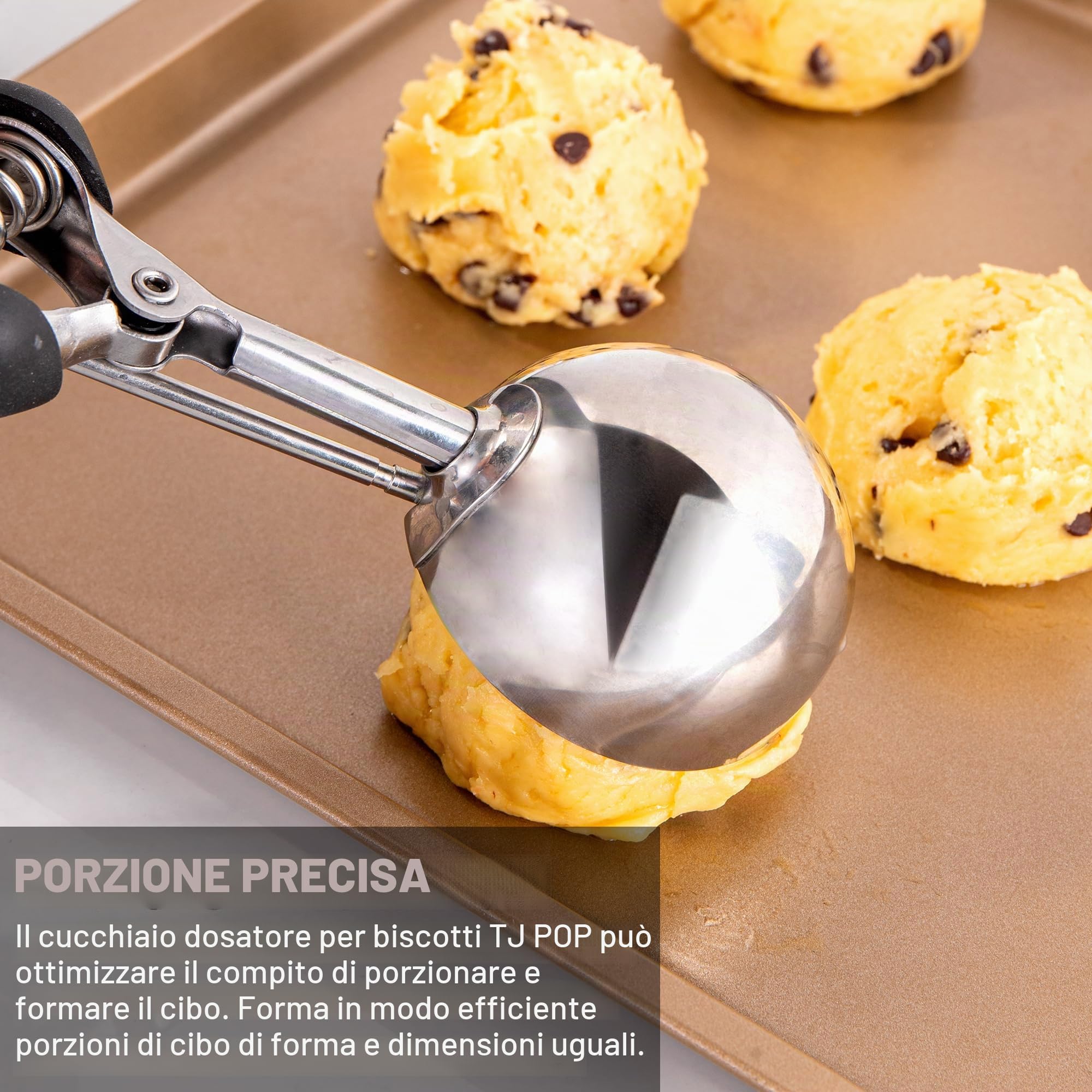 Porzionatore Per Gelato 60mm, Paletta In Acciaio Inox Con Grilletto, Cucchiaio Gelato