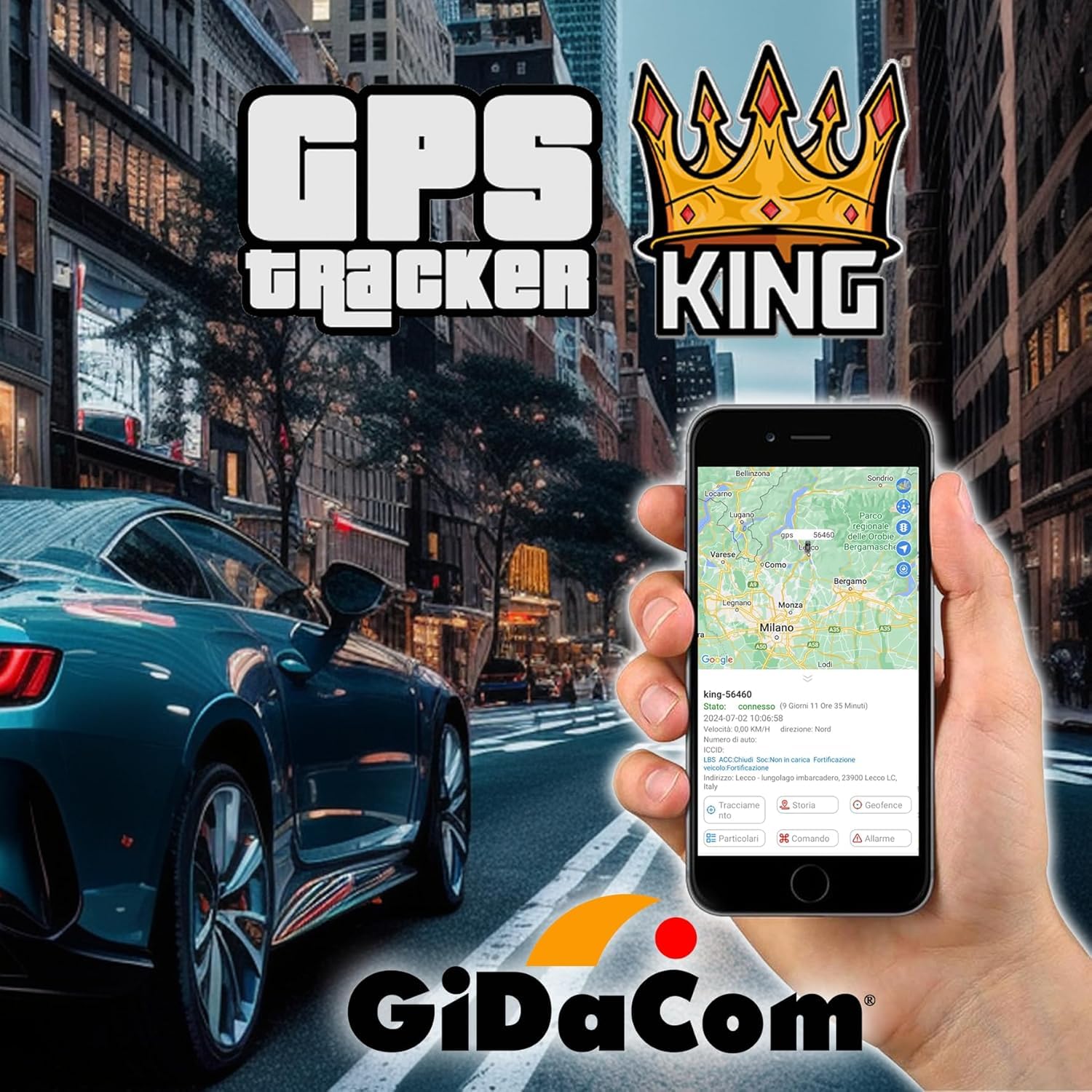 Localizzatore GPS 4G Tracker Antifurto Auto Moto Camper con APP e RELE' ON/OFF