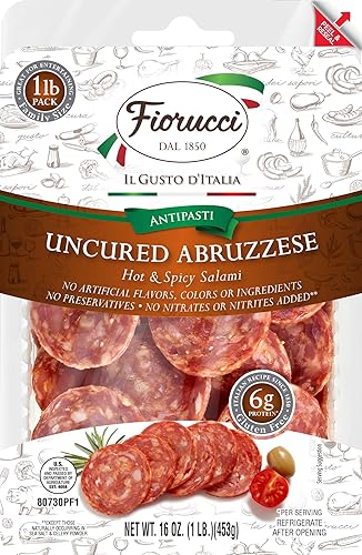 Miniatura 25 de Fiorucci Pepperoni XL, sabor ahumado natural picante, sin gluten, 0.18 onzas de proteína, 4 onzas (paquete de 12)