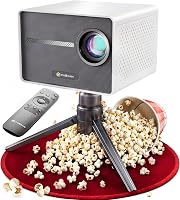 CuBeam Mini 4K Projektor - 20000 Lumen LED Házimozi Vetítő WiFi és Bluetooth Kapcsolattal, 4D Képkorrekció, Rövid Vetítési Távolság, Hordozh 1