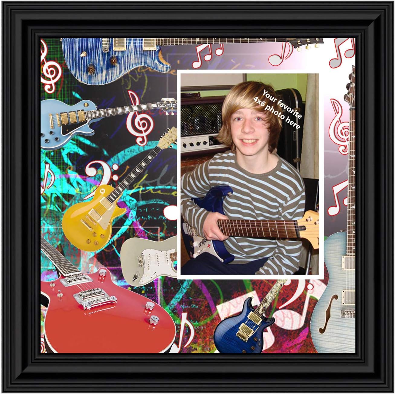Bass Guitar Décor Personalized Picture Frame, 3521CH