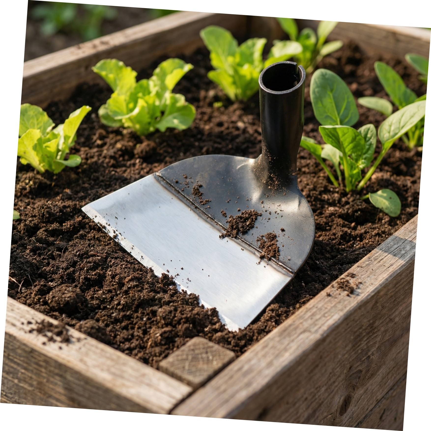 DOITOOL Zappetta da Giardino in Acciaio Solido senza Manico, Attrezzo per Diserbo Efficiente e Resistente per Coltivatori e Giardinieri