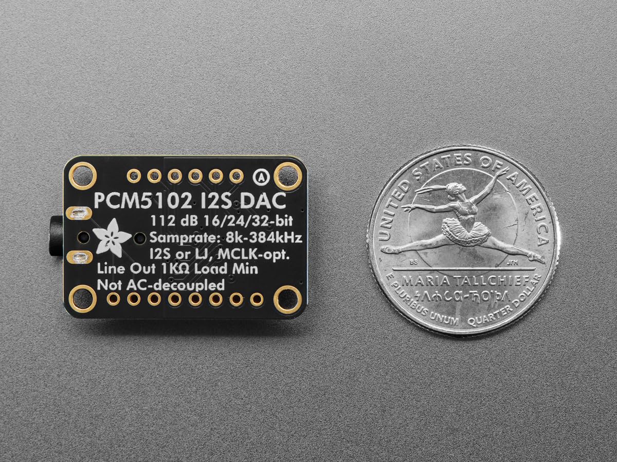 Adafruit PCM5102 I2S DAC, Convertisseur D/A avec sortie de niveau ligne, SNR 112dB, 6250