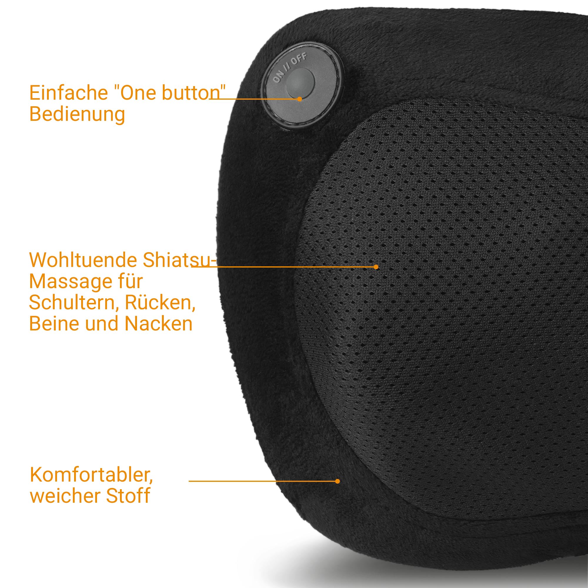 medisana MC 200 Shiatsu-Massagekissen mit Wärmefunktion, 4 rotierende Massageköpfe, Rotlichtfunktion für Nacken, Schulter, Rücken und Beine
