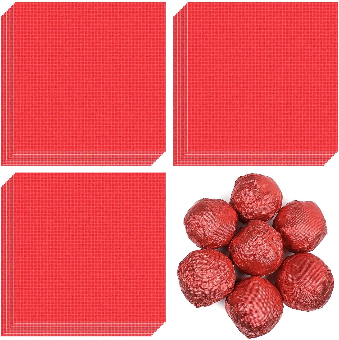 Amazon.com: VESTARUVOT 200PCS Foil Candy Wrappers, 4x4 inches Square ...