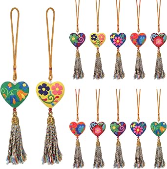 HunnmingRe Mexican Pom Tassel Keychain Fiesta Party Favor for Boho Bags Charm Cinco De Mayo Summer Birthday Purse Backpack