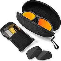Vista 7 de Venture Pro Outdoors Kit de lentes de seguridad con lentes intercambiables, protección UV antiarañazos, protección ocular de caza para hombres