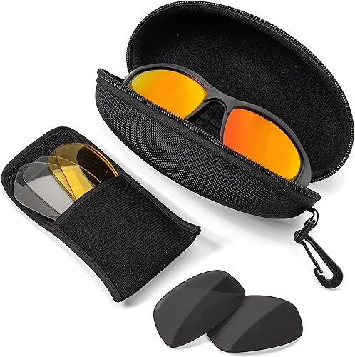 Miniatura 7 de Venture Pro Outdoors Kit de lentes de seguridad con lentes intercambiables, protección UV antiarañazos, protección ocular de caza para hombres y