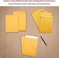 Vista 7 de Staples 9 x 12 Kraft Clasp & Moistenable Envelopes, Brown Manila, Heavyweight Document Mailers with Metal Clasp, 100/Box