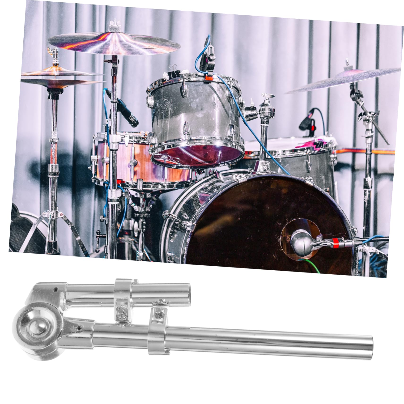 Toyvian Soporte para Colgar el Tambo Soporte de Batería Accesorio de Instrumento de Percusión Metal para Escenario de Interpretación